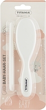 Набор детских расчесок, цвет белый - Titania (hairbrush/comb) — фото N1