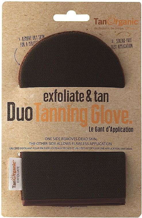 Рукавиця для нанесення автозасмаги - TanOrganic Exfoliate & Tan Duo Tanning Glove — фото N1