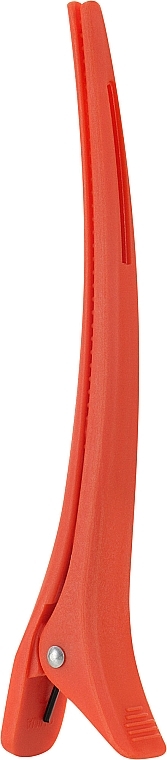 Зажим для волос 11.5 см, карбоновый, оранжевый - Vero Professional — фото N1