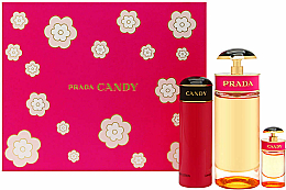 Духи, Парфюмерия, косметика Prada Candy - Набор (edp/80ml + edp/mini/7ml + b/lot/75ml)