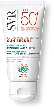 Солнцезащитный крем с тоном для нормальной и комбинированной кожи - SVR Sun Secure Ecran Mineral Teinte Cream SPF50+ — фото N2