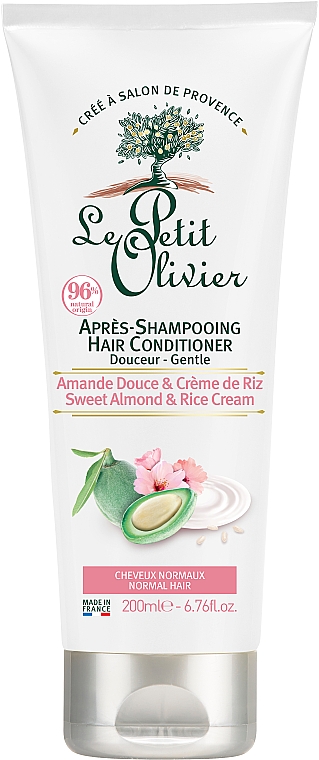 Кондиціонер для нормального волосся "Солодкий мигдаль і рисовий крем" - Le Petit Olivier Sweet Almond & Rice Cream