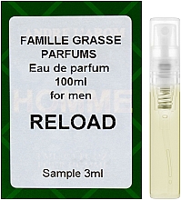 Духи, Парфюмерия, косметика Famille Grasse Parfums Reload - Парфюмированная вода (пробник)