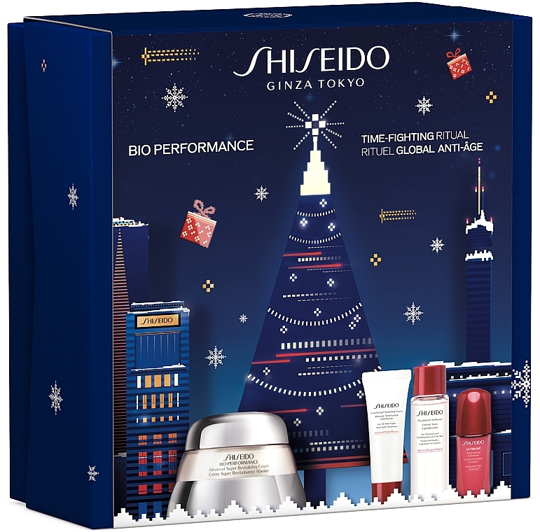 Набор - Shiseido Bio-Performance Holiday Kit (f/cr/50ml + clean/foam/15ml + f/lot/30ml + f/conc/10ml) — фото N1