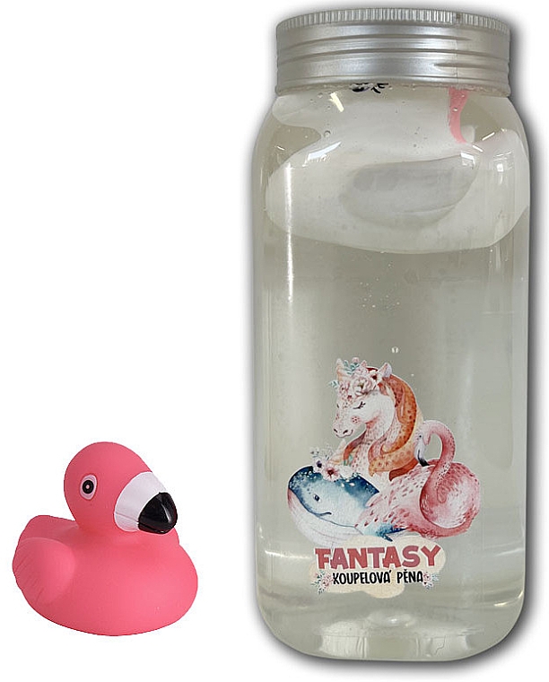 Детская пена для ванн с игрушкой, фламинго - Bohemia Gifts Kids Line Fantasy Bath Foam — фото N1