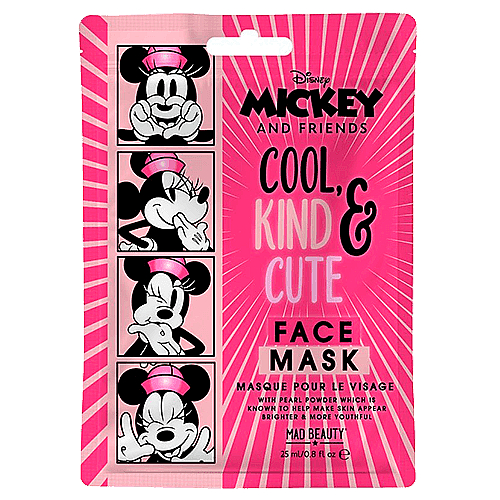 Маска для обличчя з перлинною пудрою "Мінні" - Mad Beauty Mickey and Friends — фото N1