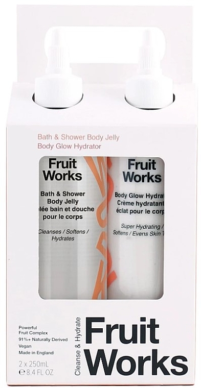 Набір - Fruit Works Cleanse & Hydrate Duo (sh/jelly/250ml + b/lot/250ml) — фото N1