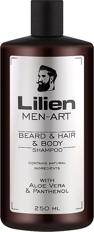 Шампунь для бороды, волос и тела - Lilien Men-Art Beard & Hair & Body Shampoo