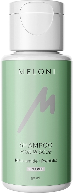 Укрепляющий безсульфатный шампунь против выпадения с ниацинамидом и пребиотиком - Meloni Hair Rescue Shampoo