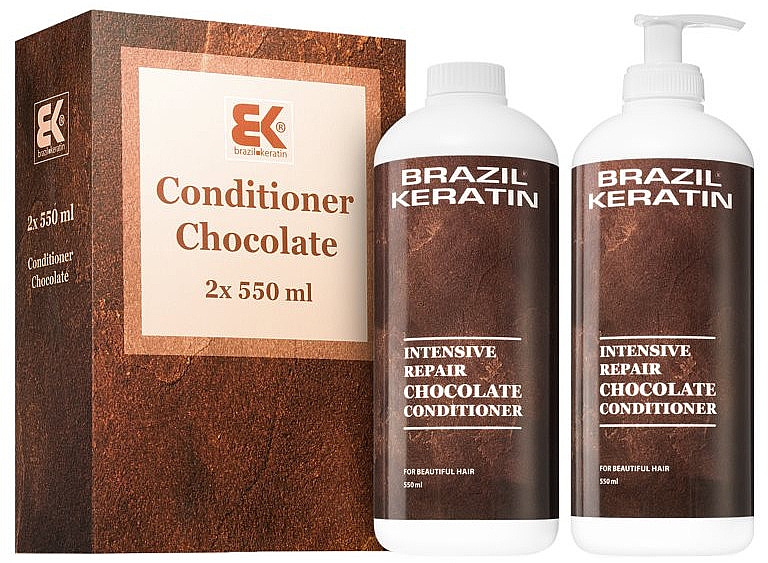 Набір - Brazil Keratin Intensive Repair Chocolate Conditioner Set (h/cond/550mlx2) — фото N1