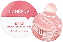 Гидрогелевые патчи для глаз с экстрактом розы - Lanbena Rose Hydra-Gel Eye Patch — фото N1