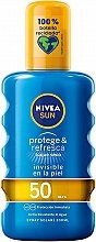 Парфумерія, косметика Водонепроникний сонцезахисний спрей - NIVEA Sun Protective & Refreshes Solar Spray SPF50