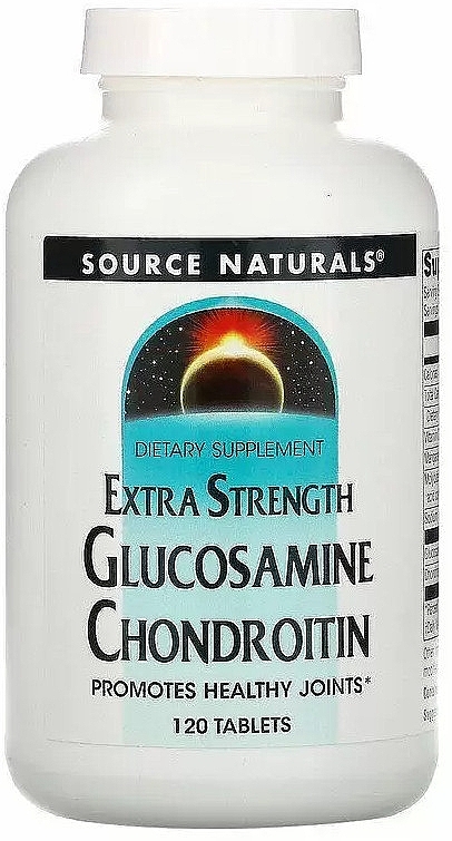 Дієтична добавка "Глюкозамін та хондроїтин", таблетки - Source Naturals Extra Strength Glucosamine Chondroitin — фото N1