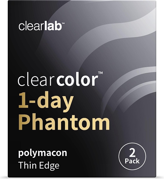 Однодневные цветные контактные линзы "White Out", 2 шт. - Clearlab ClearColor 1-Day Phantom — фото N3