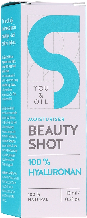 Сироватка для обличчя з гіалуроновою кислотою - You and Oil Beauty Shot Hyaluronic Acid — фото N1