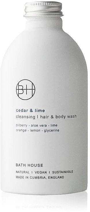 Bath House Cedar & Lime Handmade Cleansing Hair & Body Wash - Шампунь-гель для душу — фото N1