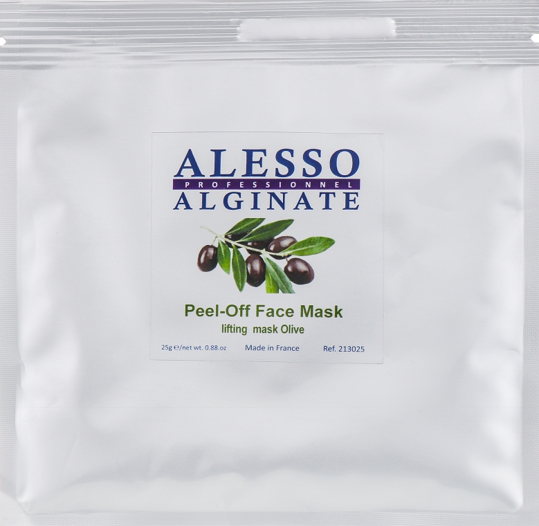 Маска для лица альгинатная, лифтинговая c экстрактом листьев оливы - Alesso Professionnel Alginate Olive Peel-Off Lifting Mask  — фото N3