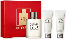 Духи, Парфюмерия, косметика Giorgio Armani Acqua Di Gio Pour Homme - Набор (edt100ml + a/shbalm/75ml + sh/gel75ml)