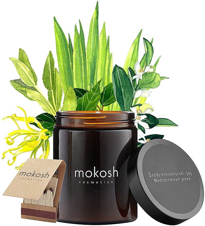 Рослинна соєва свічка "Середземноморський гай" - Mokosh Cosmetics Soja Canddle — фото N1