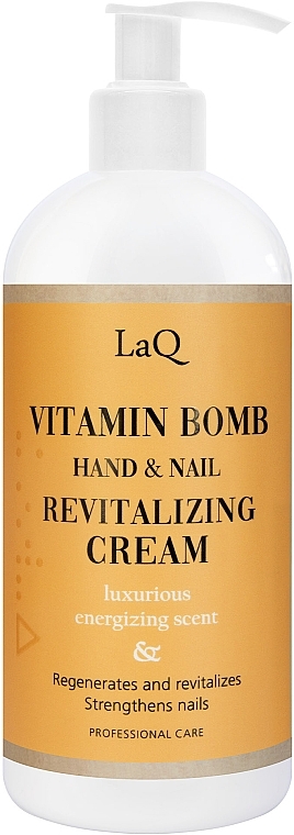 Захисний крем для рук і нігтів - LaQ Vitamin Bomb Hand & Nail Revitalizing Cream — фото N1