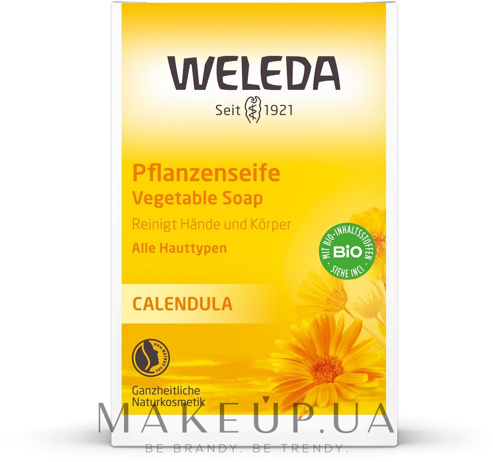 Растительное детское мыло - Weleda Calendula Pflanzenseife — фото 100g