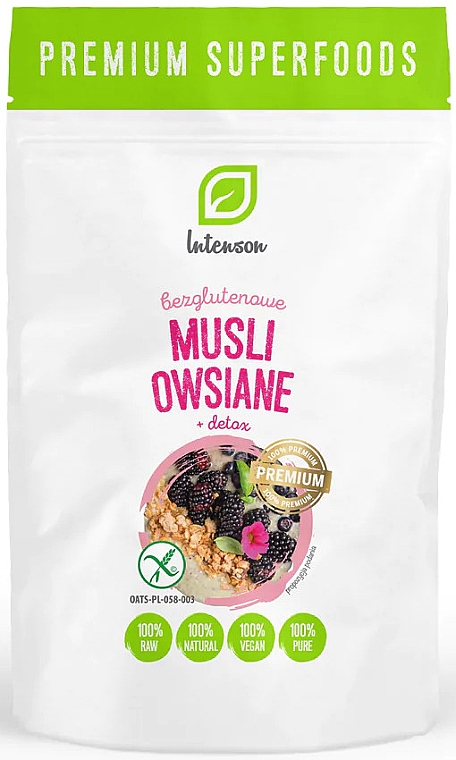 Овсяные безглютеновые мюсли + детокс - Intenson Gluten-free Muesli + Detox — фото N1