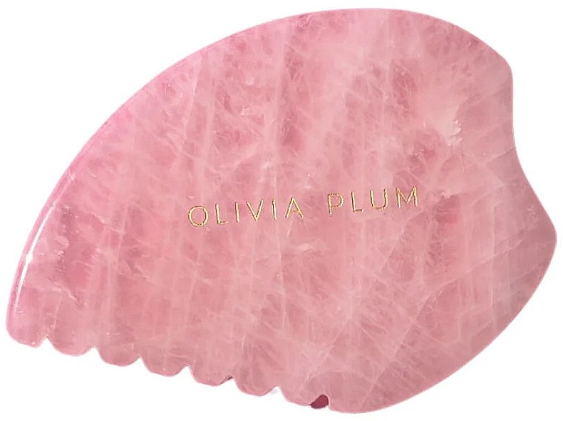 Скребок гуаша, розовый - Olivia Plum Pink Contour Gua Sha — фото N1