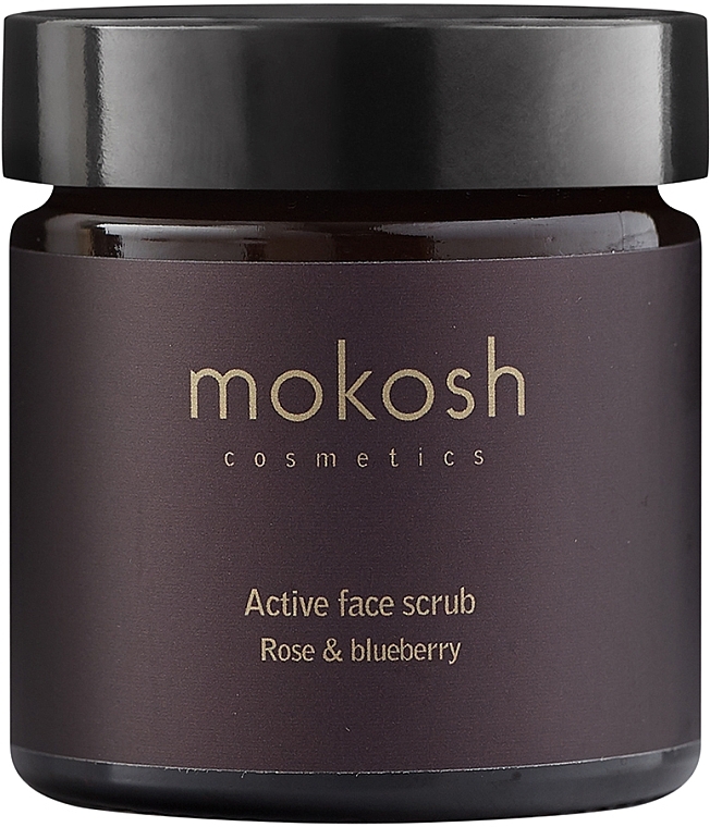 Активный пилинг для лица "Роза с ягодой" - Mokosh Cosmetics Icon Active Rose & Blueberry Face Scrub