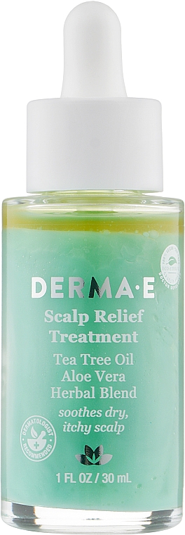 Сыворотка для чувствительной кожи головы с маслом чайного дерева, алоэ вера и травяными экстрактами - Derma E Scalp Relief Treatment