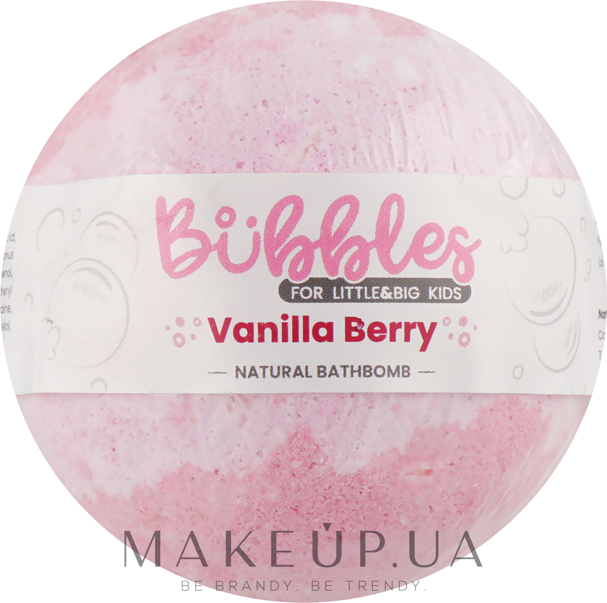 Дитяча бомбочка для ванни - Bubbles Vanilla Berry Natural Bthbomb — фото 115g