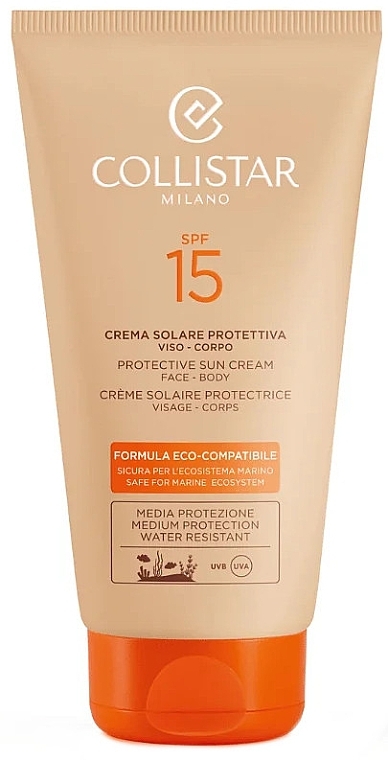 Сонцезахисний крем - Collistar Eco-Compatible Protection Sun Cream SPF15 — фото N1