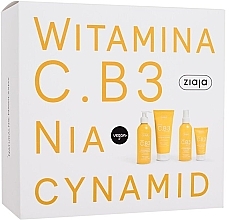 Парфумерія, косметика Набір - Ziaja Vitamin C.B3 Niacinamide Set (f/cr/50ml + f/gel/190ml + b/balm/200ml + f/tonic/190ml)
