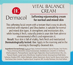Крем смягчающий восстанавливающий для нормальной и комбинированной кожи - Dermacol Face Care Vital Balance — фото N3