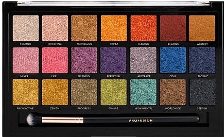 Палетка тіней для повік - Profusion Cosmetics Enchanted 21 Shade Palette & Brush — фото N2