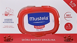 Духи, Парфюмерия, косметика Набор - Mustela Bebe Cleansing Wipes For Delicate Skin (3x70)