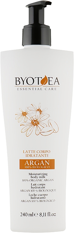 Молочко для тела увлажняющее с аргановым маслом - Byothea Latte Corpo Idratante Argan