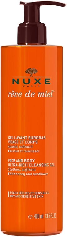 ПОДАРОК! Универсальный гель "Медовая мечта" - Nuxe Reve de Miel Face And Body Ultra Rich Cleansing Gel — фото N1