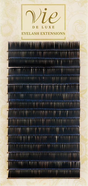 Ресницы в ленте черно-синие B 0,15/10 - Vie de Luxe — фото N1
