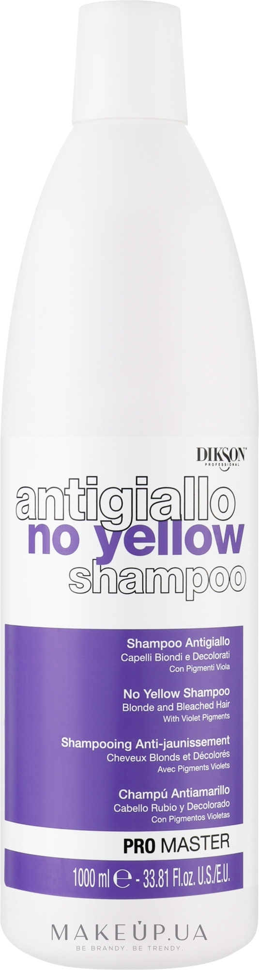 Шампунь для блондированных волос - Dikson Antigiallo No-yellow Shampoo — фото 1000ml