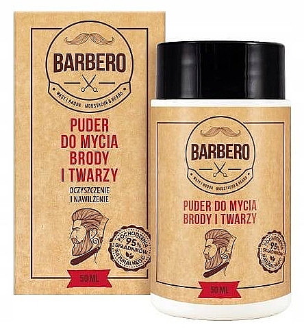 Пудра для бороди та обличчя - Barbero — фото N1