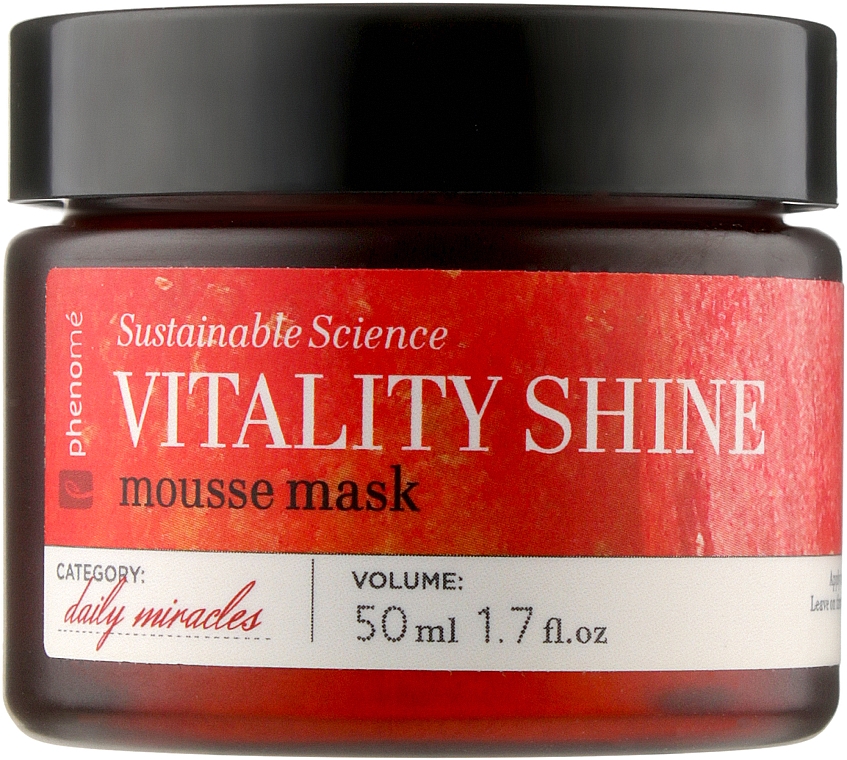 Осветляющая маска-мусс для лица с витамином С - Phenome Sustainable Science Vitality Shine Mousse Mask — фото N1