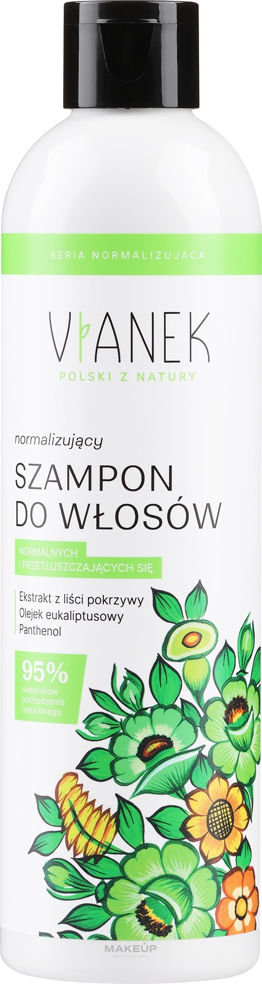 Нормализирующий шампунь для волос - Vianek Normalizing Shampoo — фото 300ml