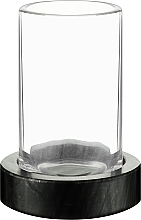 Склянка для зубних щіток, чорно-білий мармур - Q-Bath Pure Natural — фото N1