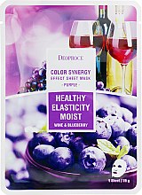 Парфумерія, косметика Тканинна маска на основі чорниці і червоного винограду - Deoproce Color Synergy Effect Sheet Mask Purple