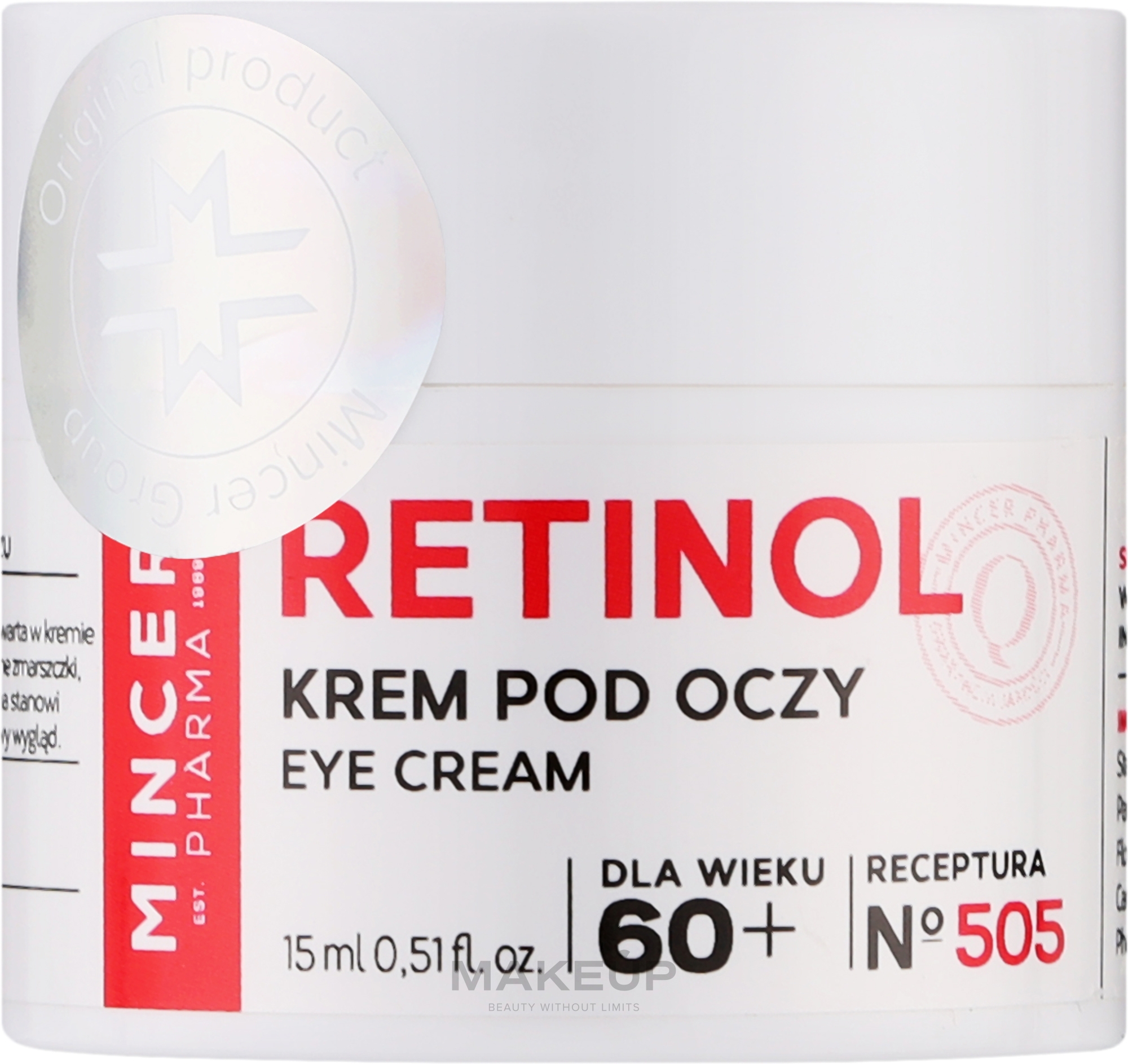 Крем для очей з ретинолом 60+ - Mincer Pharma Retinol № 505 Eye Cream — фото 15ml