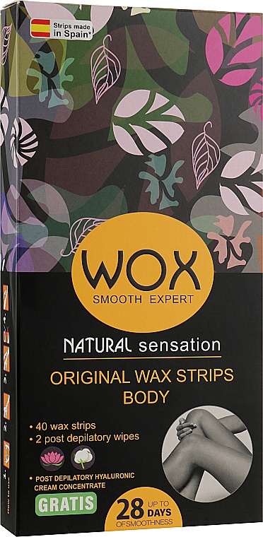 Восковые полоски для тела 40+2 - WOX Smooth Expert Original Wax Strips Body