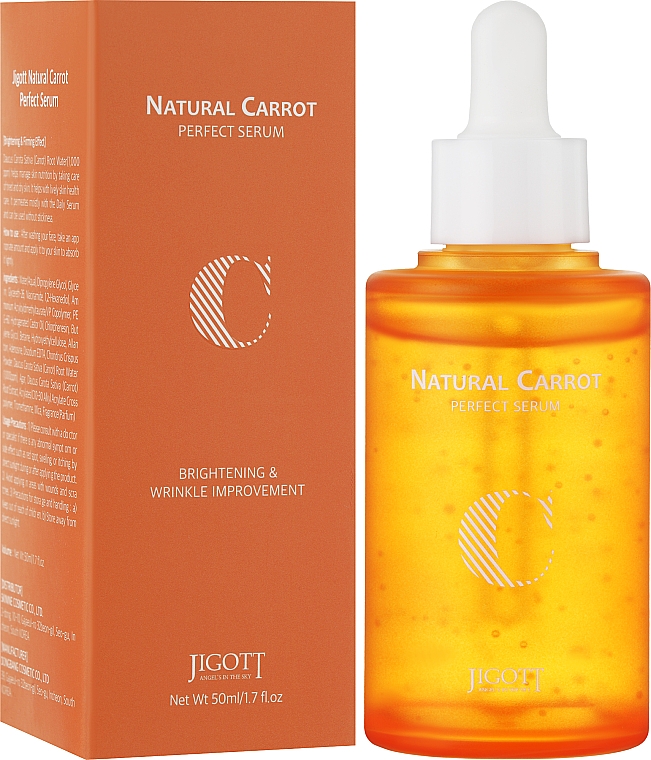 Живильна сироватка для обличчя з олією насіння моркви - Jigott Natural Carrot Perfect Serum — фото N2