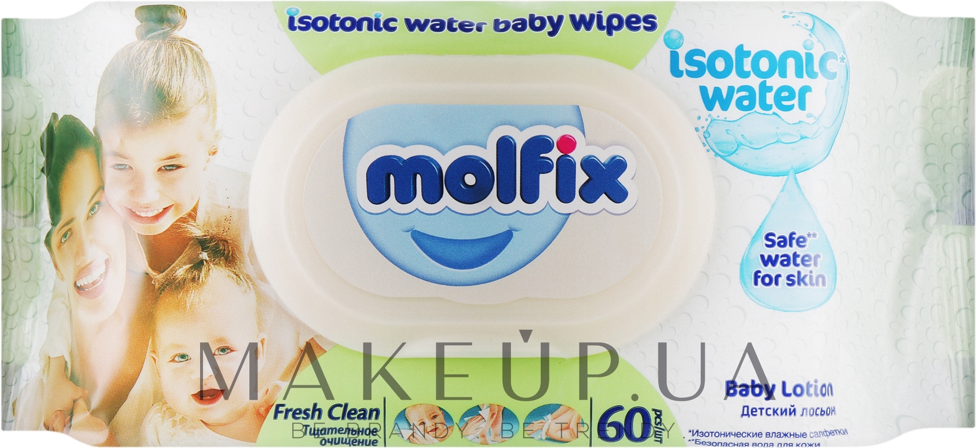 Серветки вологі "Чиста свіжість", 60 шт. - Molfix Fresh Clean Wipes — фото 60шт
