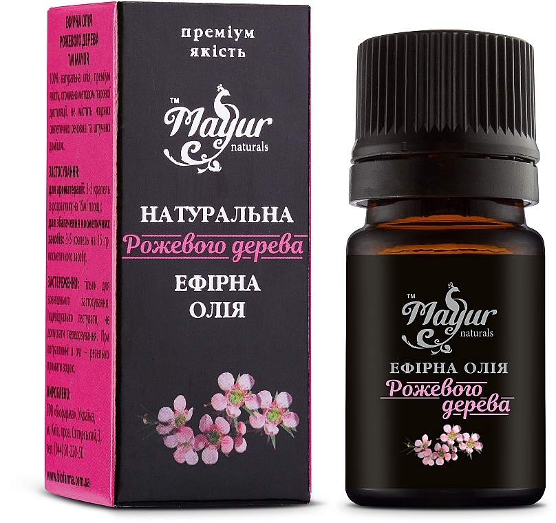 Эфирное масло "Розовое дерево" натуральное - Mayur — фото N1
