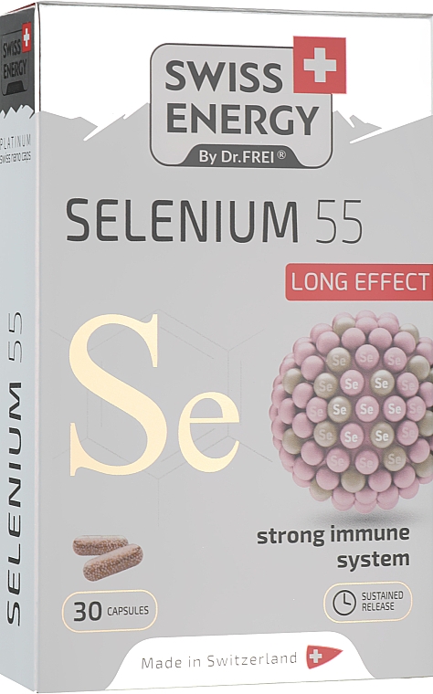 Витамины в капсулах "Селен 55 мкг для поддержки имунной системы" - Swiss Energy Selenium 55 Long Effect — фото N1